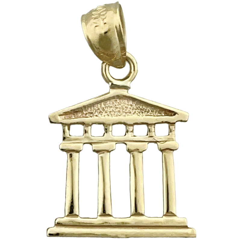 14K Gold Greek Parthenon Charm