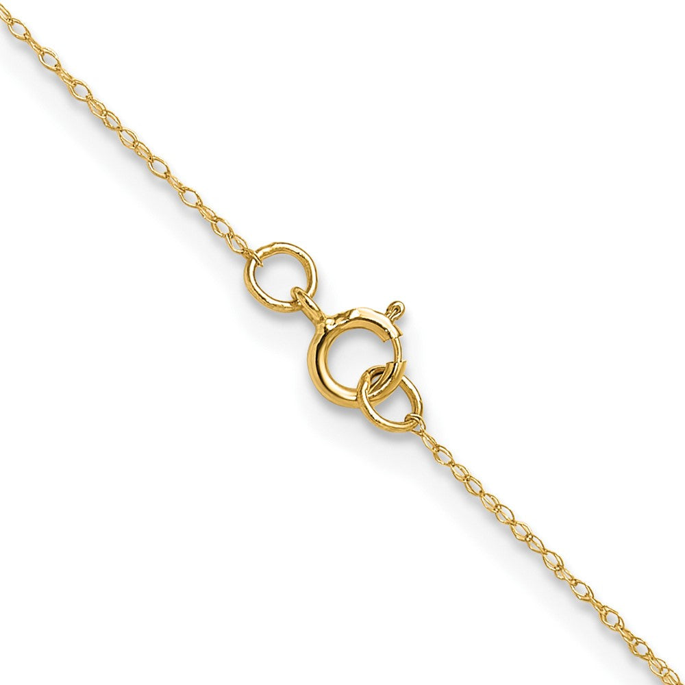 14K Yellow Gold .4 mm Carded Cable Rope Chain Necklace