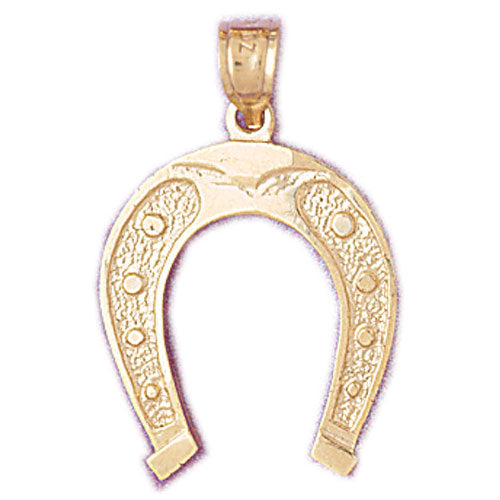 14K Gold Horseshoe Pendant