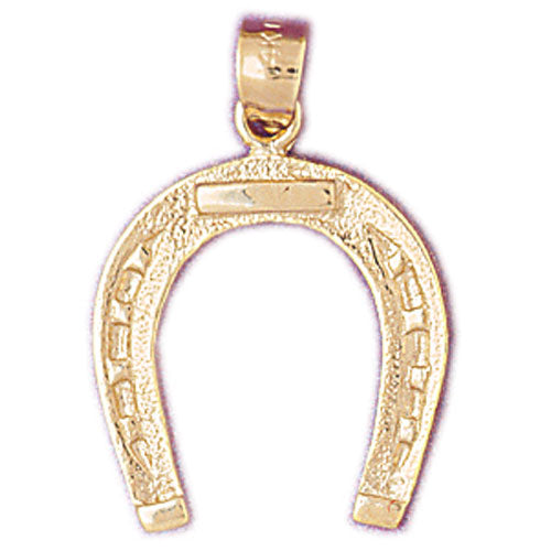 14K Gold Lucky Horseshoe Charm