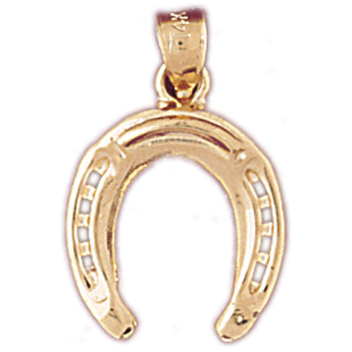 14K Gold Horseshoe Charm