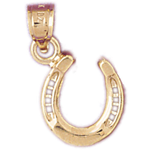 14K Gold Western Horseshoe Charm