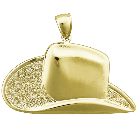 14K Gold Cowboy Hat Pendant