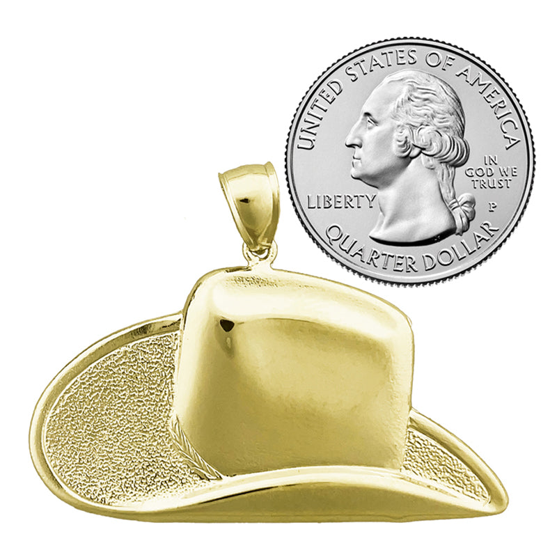 14K Gold Cowboy Hat Pendant