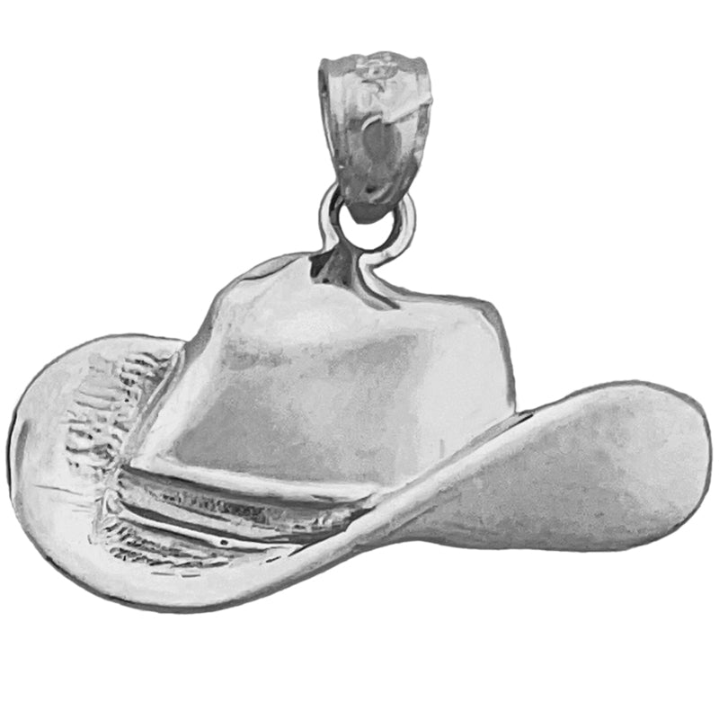 14K Gold Western Cowboy Hat Pendant