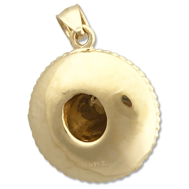 14K Gold 3D Sombrero Mexican Hat Pendant