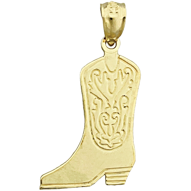 14K Gold Cowboy Boot Charm