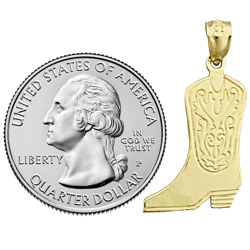 14K Gold Cowboy Boot Charm