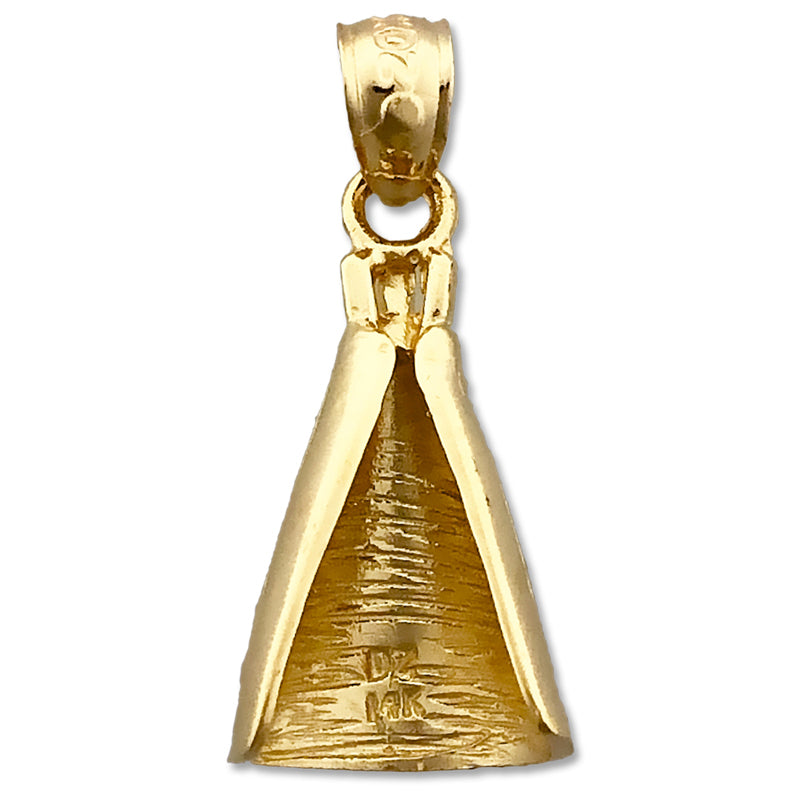 14K Gold Teepee Charm