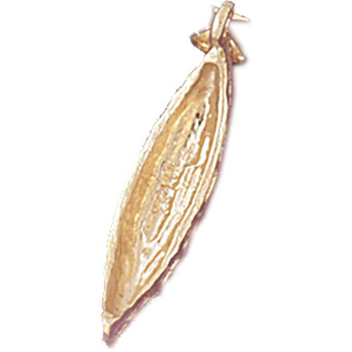 14K Gold 3D Canoe Charm