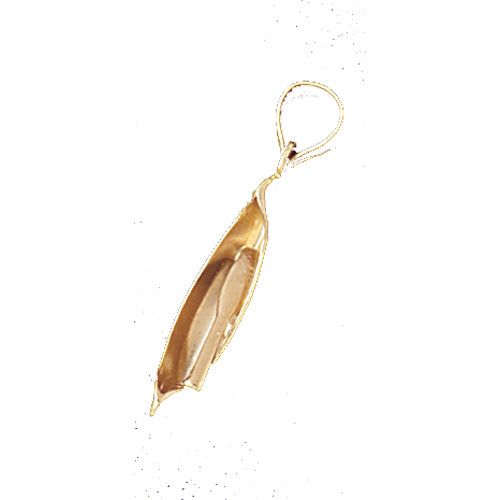 14K Gold 3D Western Canoe Charm