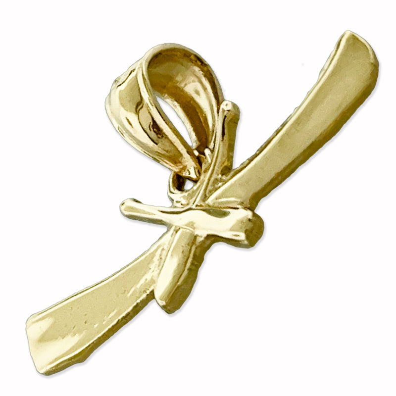 14K Gold Canoe with Oars Charm