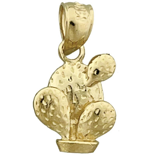 14K Gold 3D Barrel Cacti Cactus Charm