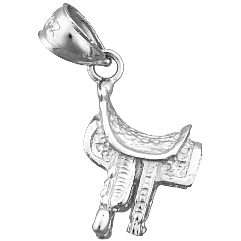 14K Gold 3-D Western Saddle Charm