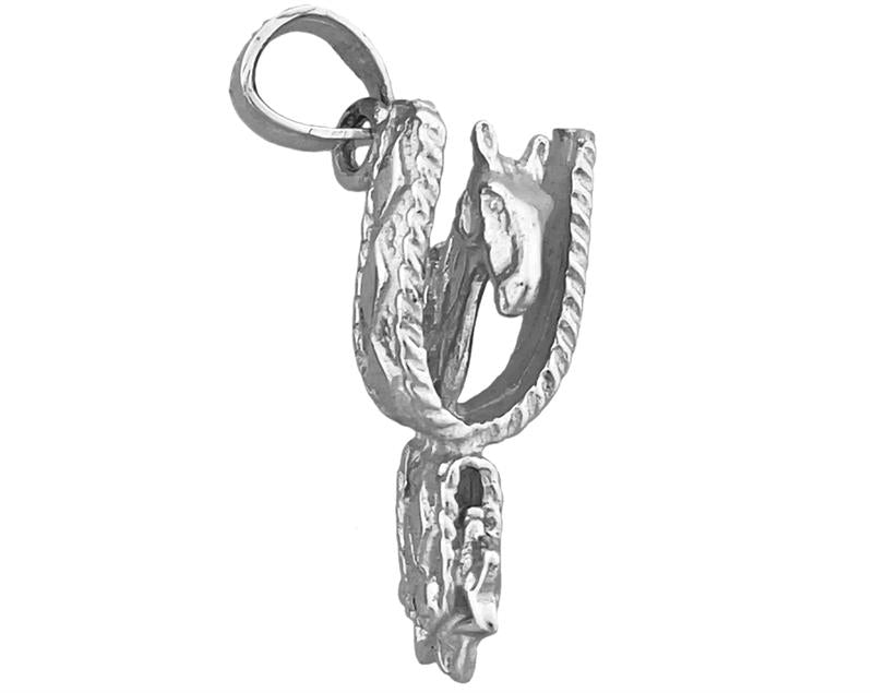 14K Gold 3-D Cowboy Spur Charm