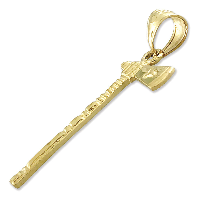 14K Gold Native Tomahawk Ax Charm