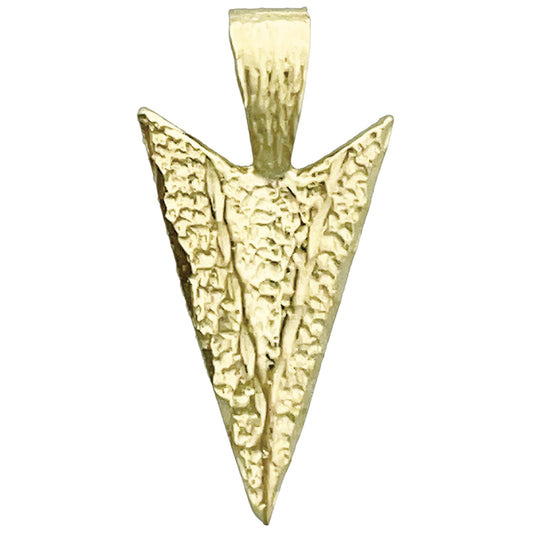 14K Gold Arrowhead Charm Slide