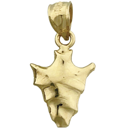 14K Gold Arrowhead Charm