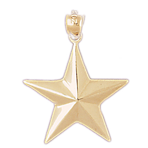 14K Gold Celestial Star Pendant