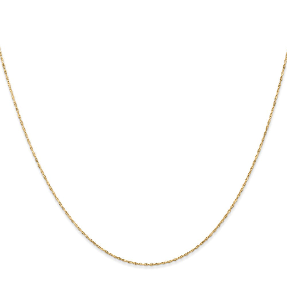 14K Yellow Gold 20 inch Carded .5mm Cable Rope with Spring Ring Clasp Chain Necklace