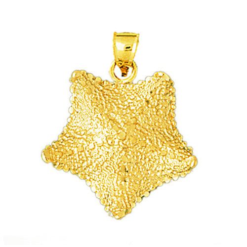 14K Gold Exotic Starfish Pendant