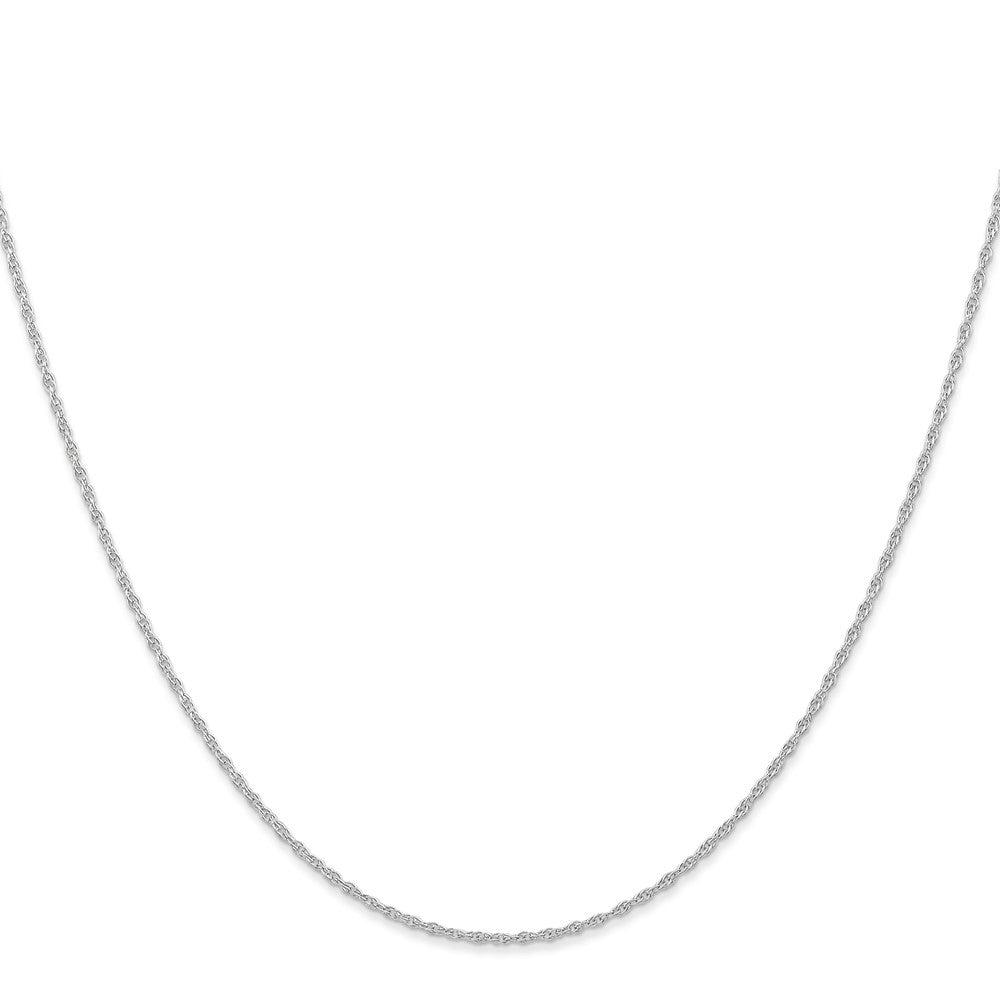 14K White Gold 18 inch Carded .95mm Cable Rope with Spring Ring Clasp Chain Necklace