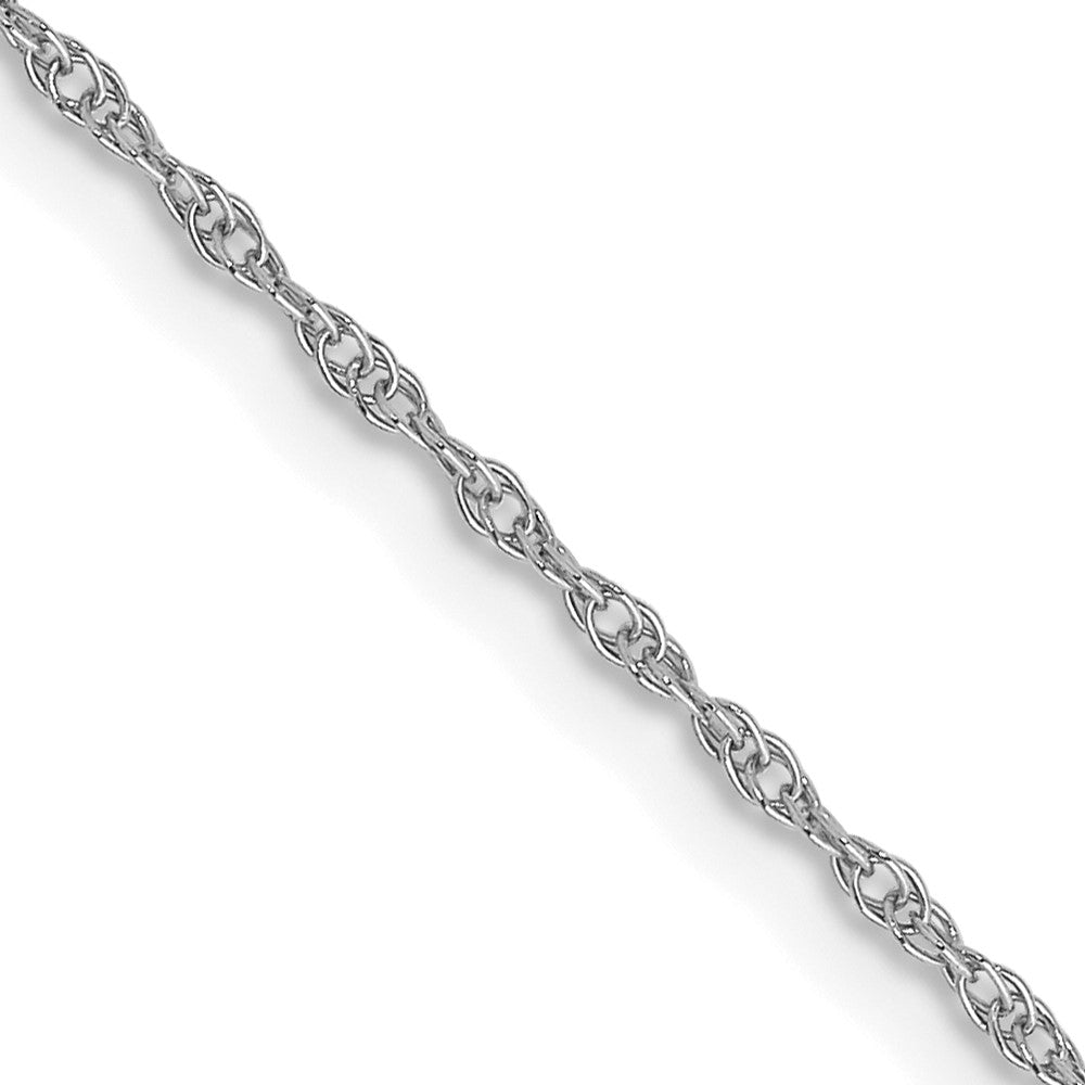 14K White Gold 14 inch Carded .95mm Cable Rope with Spring Ring Clasp Children Necklace Chain Necklace