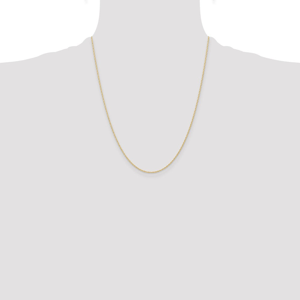 14K Yellow Gold 22 inch Carded .95mm Cable Rope with Spring Ring Clasp Chain Necklace