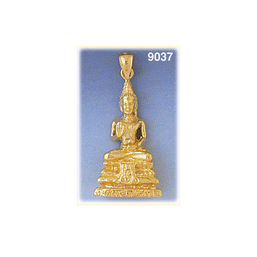 14K Gold Gautama Buddha Pendant