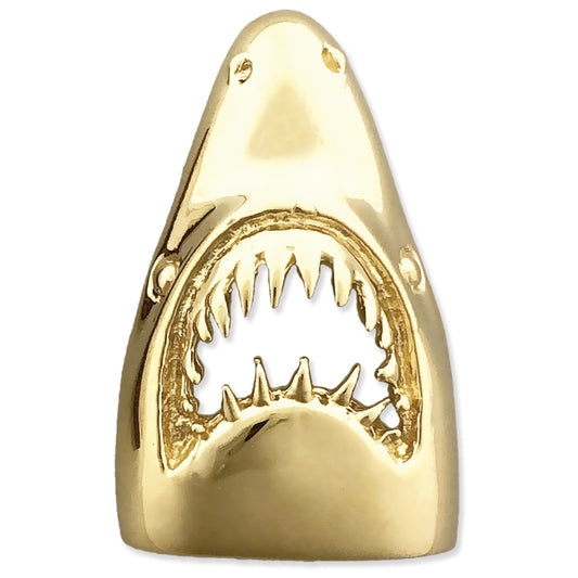 14K Gold Shark Jaws Pendant Slide