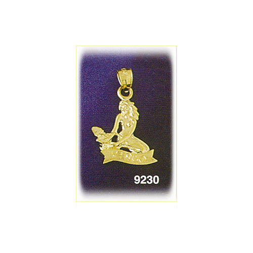 14K Gold 3-D Zodiac Virgo Charm