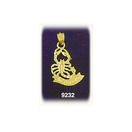 14K Gold 3-D Zodiac Scorpio Charm