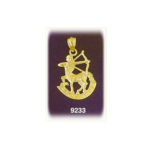 14K Gold 3-D Zodiac Sagittarius Charm