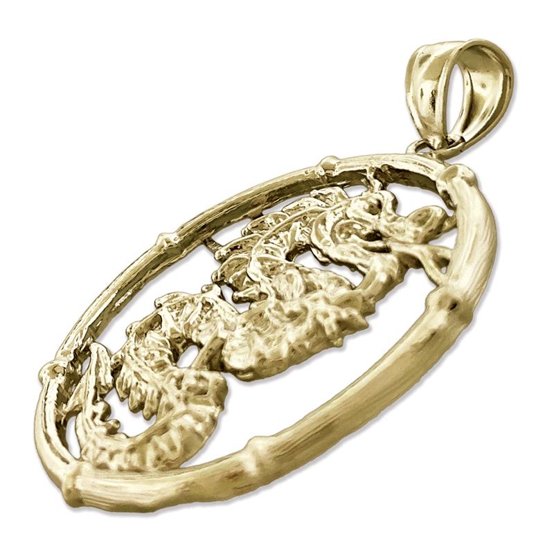 14K Gold Dragon Chinese Zodiac Pendant