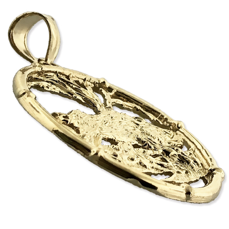 14K Gold Pig Chinese Zodiac Pendant