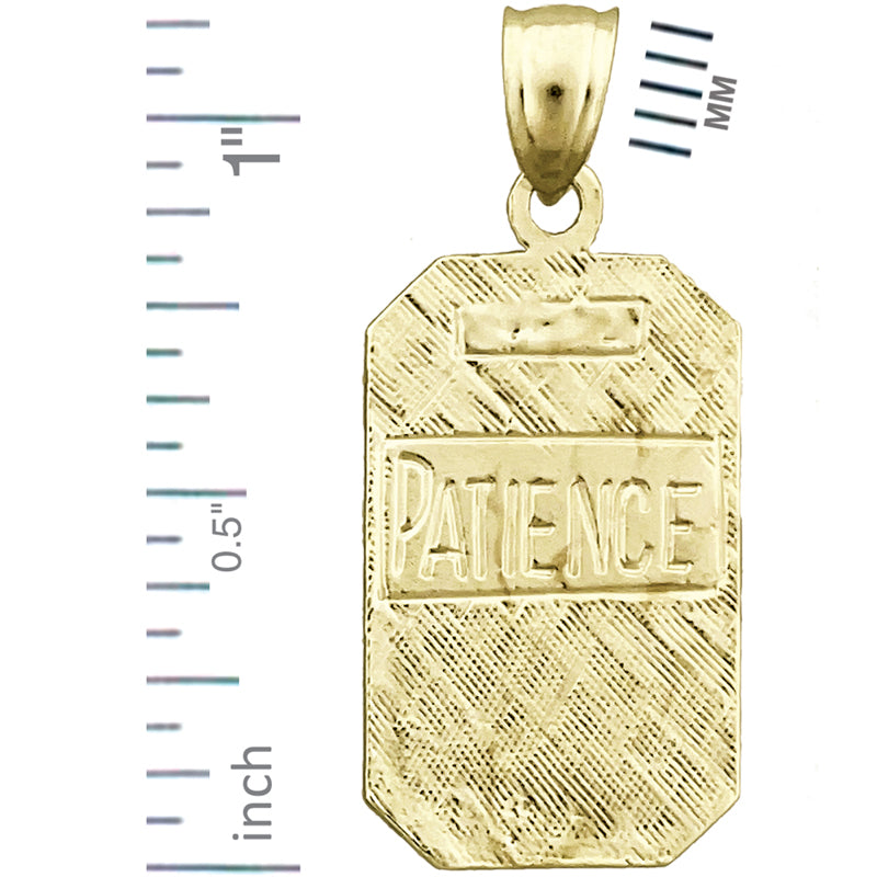 14K Gold Patience Chinese Sign Charm