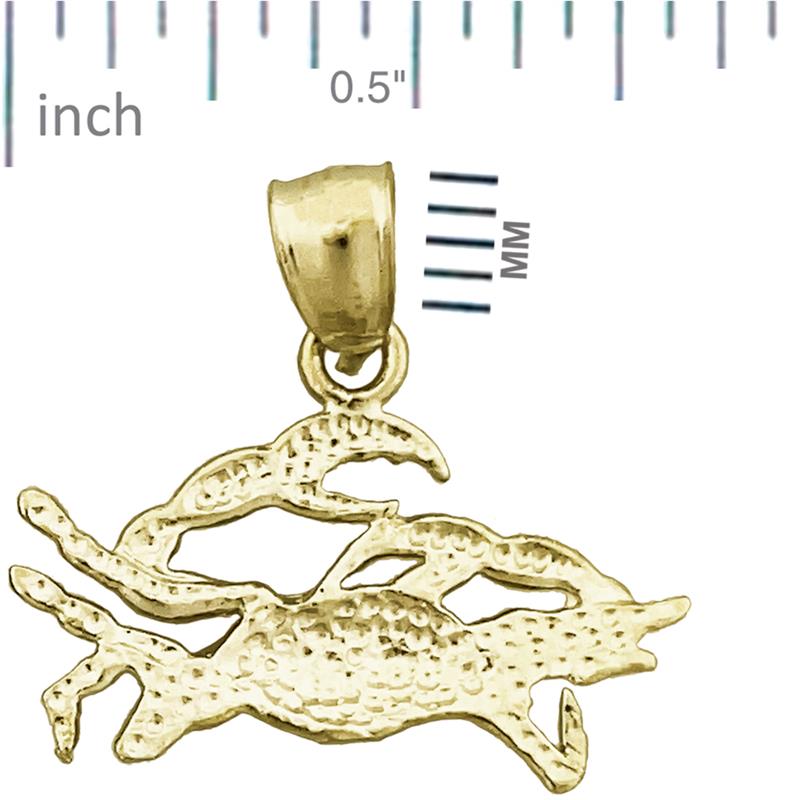 14K Gold Zodiac Cancer Charm