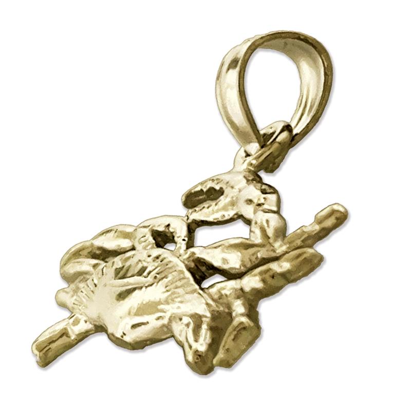 14K Gold Zodiac Cancer Charm