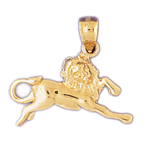 14K Gold Zodiac Leo Charm