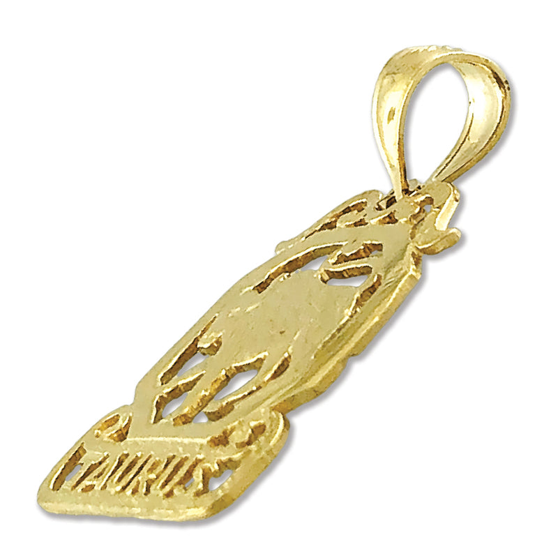 14K Gold Taurus Zodiac Charm