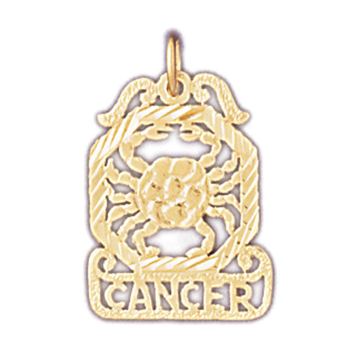 14K Gold Cancer Zodiac Charm