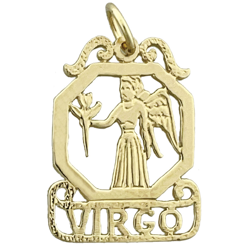 14K Gold Virgo Zodiac Charm