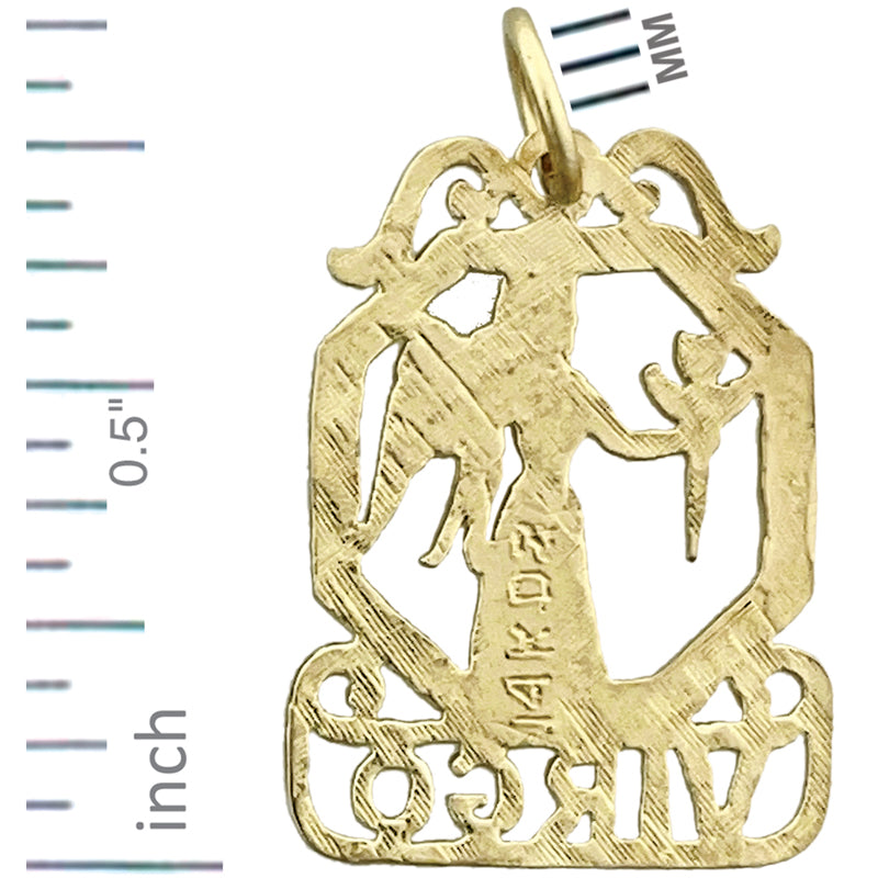 14K Gold Virgo Zodiac Charm