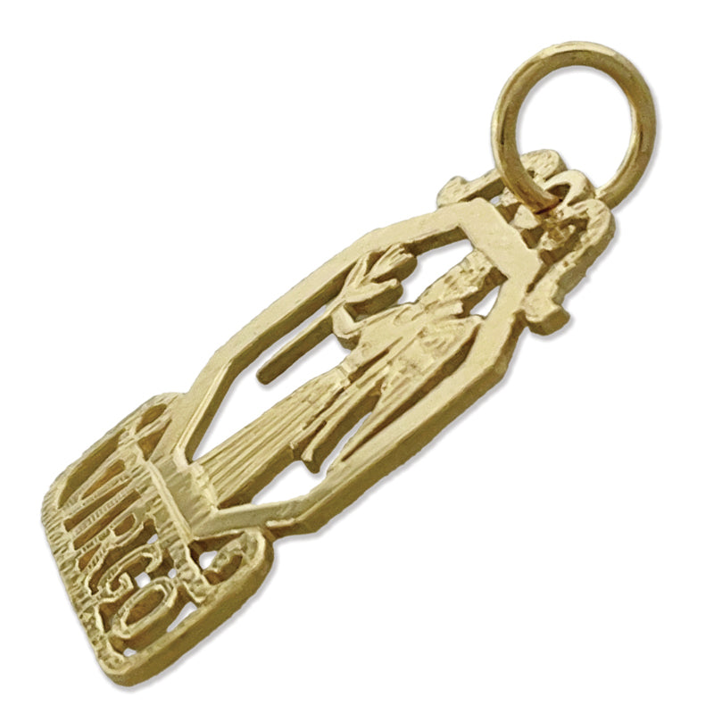 14K Gold Virgo Zodiac Charm