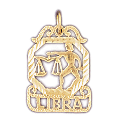 14K Gold Libra Zodiac Charm