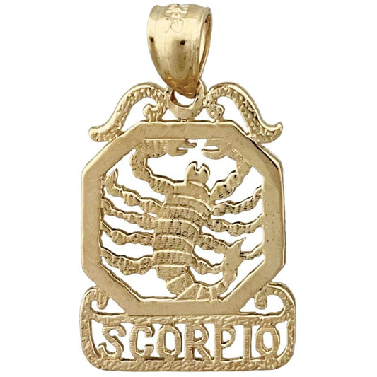 14K Gold Scorpio Zodiac Charm