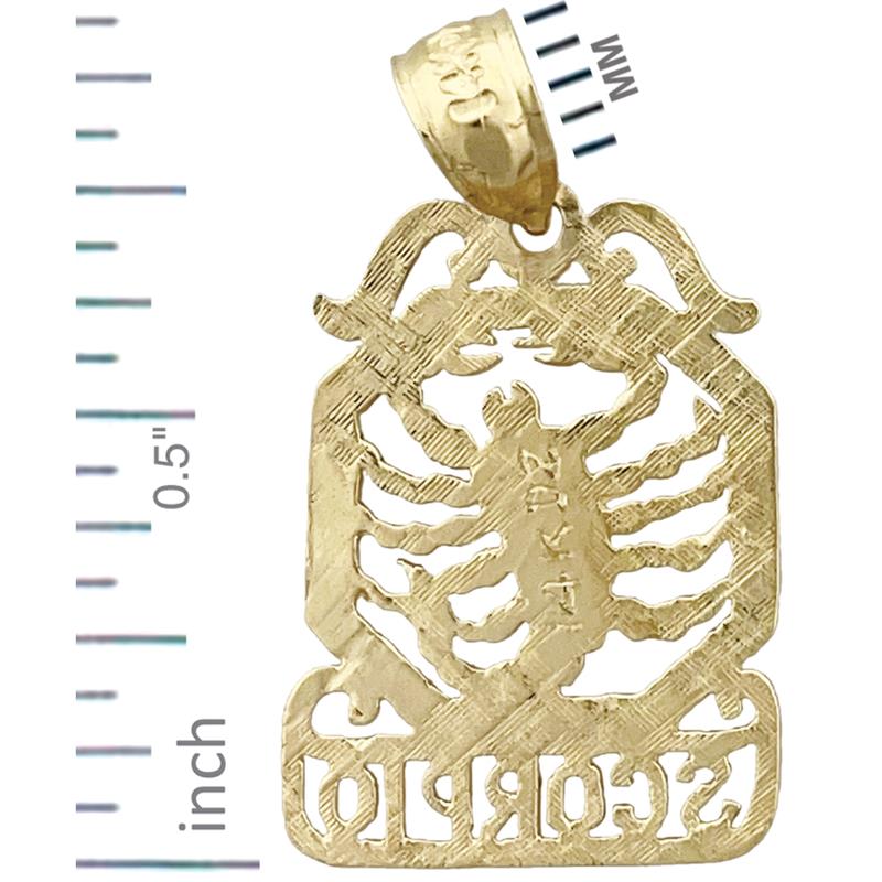 14K Gold Scorpio Zodiac Charm