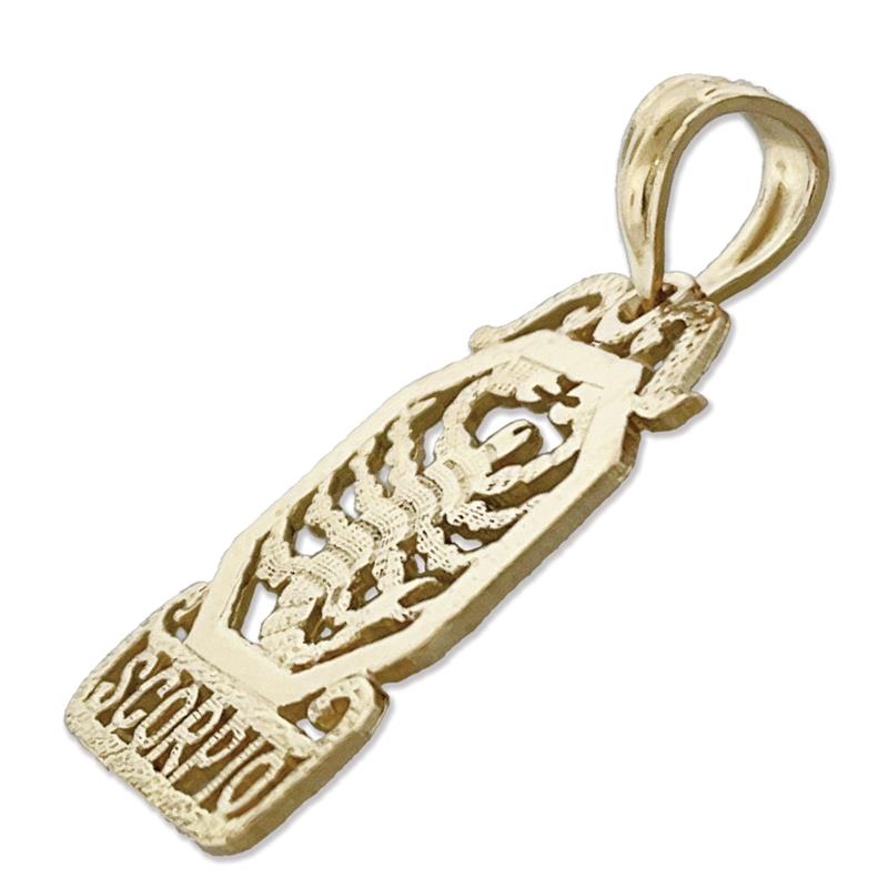 14K Gold Scorpio Zodiac Charm