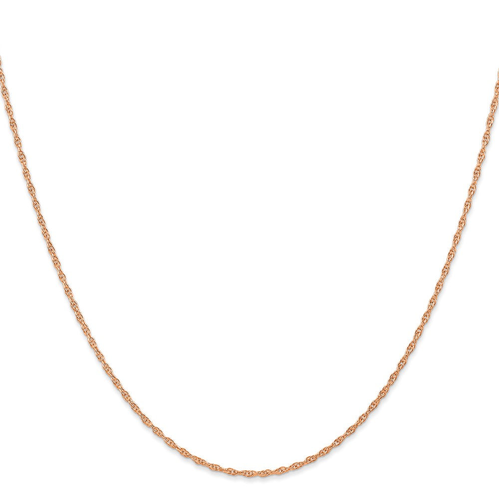 14K Rose Gold 24 inch Carded 1.15mm Cable Rope with Spring Ring Clasp Chain Necklace