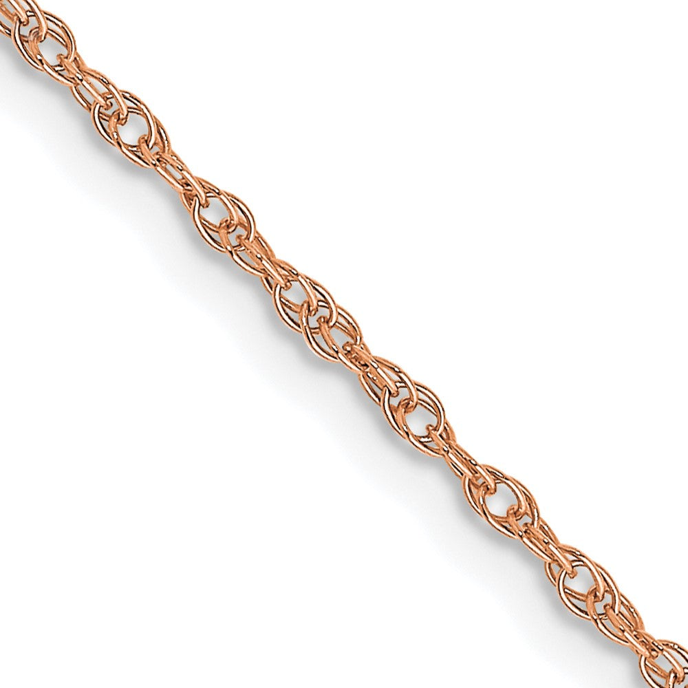 14K Rose Gold 20 inch Carded 1.15mm Cable Rope with Spring Ring Clasp Chain Necklace